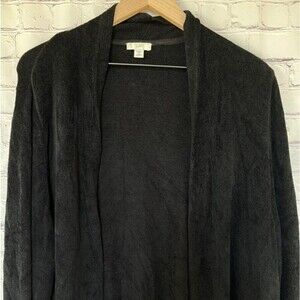 J.Jill Black Open Front Black Cardigan 3X Viscous